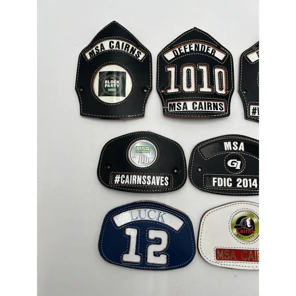 Lot of 7 MSA Cairns Fire Helmet Front Shields FDIC 2014 2017 Defender G1